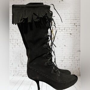 Bronx mocossin style boots black